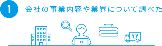 会社の事業内容や業界について調べた
